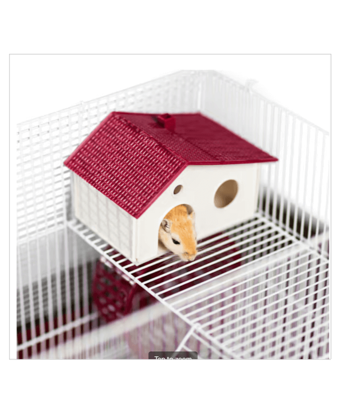 Bordeaux Red & White Deluxe Small Animal Cage, 23